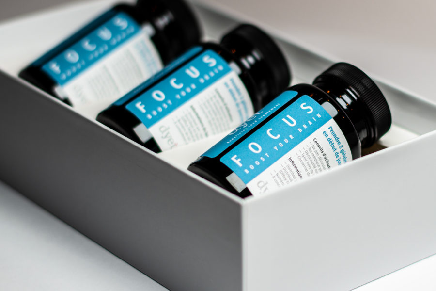 a group of bottles in a box